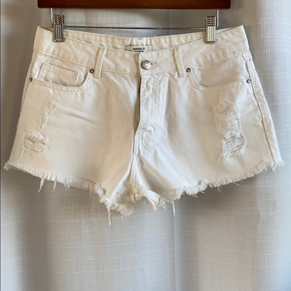White Hi-Rise Shorts